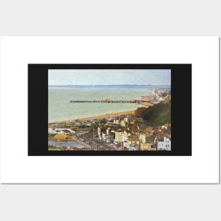 Hastings From Above as Digital Art Posters and Art